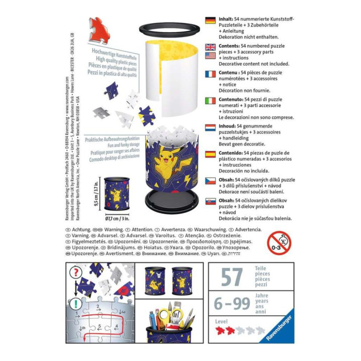 Ravensburger 3D Puzzle Stojan na tužky Pokémon 54 dílků