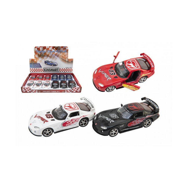 Auto Kinsmart Dodge Viper GTS-R 1:36 12,5cm kov/plast na zpětné natažení