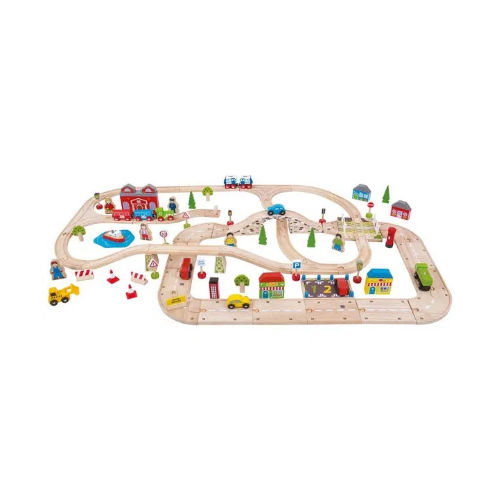 Bigjigs Rail Vláčkodráha a autodráha