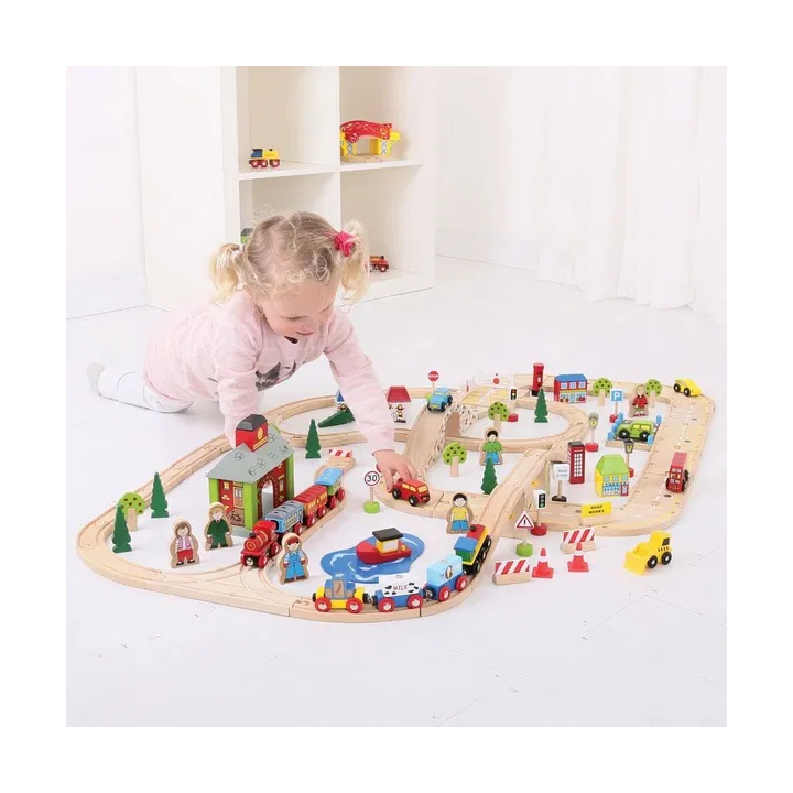 Bigjigs Rail Vláčkodráha a autodráha