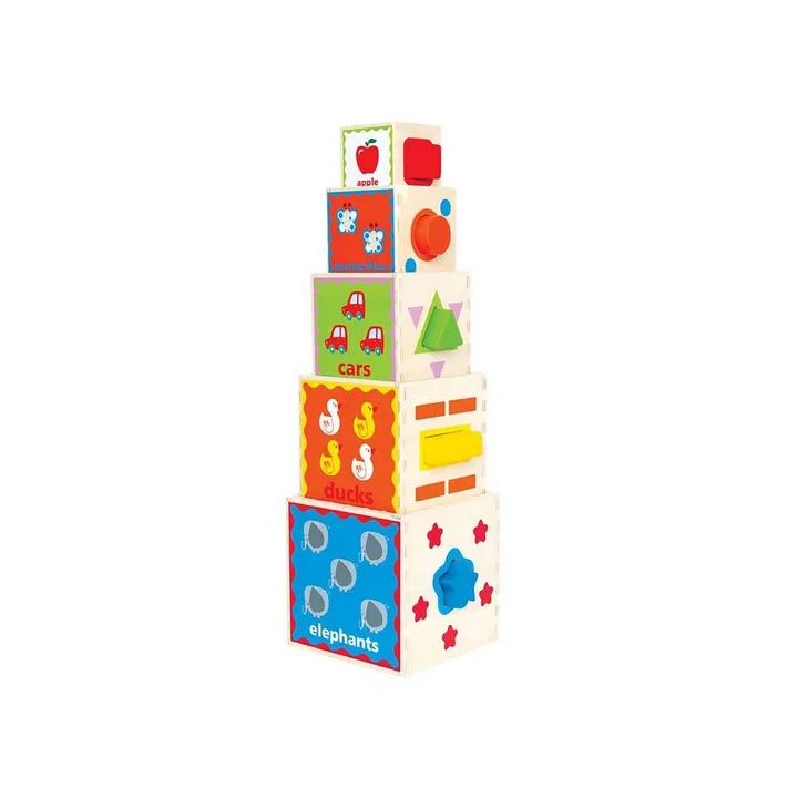 Kostky pyramida s vkládacími tvary