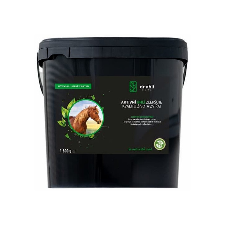 DR UHLI Biochar Hrubé aktivní uhlí pro velká zvířata 1600g