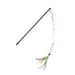Beeztees Škádlítko pro kočky duhové třásně 70cm