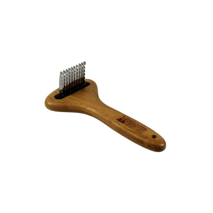 Bamboo Groom Malý hřeben vyčesávací s noži z nerezové oceli