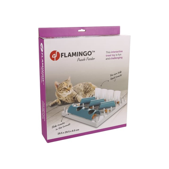 Flamingo Fumbo Interaktivní hračka pro kočky Šedá/modrá