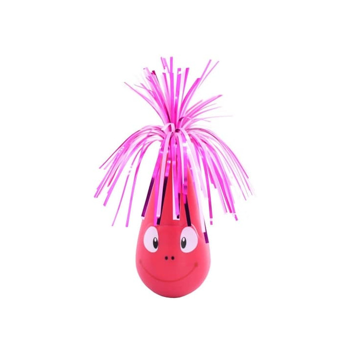 Flamingo Interaktivní hračka pro kočky houpací Crazy Frog růžová 6,5x20cm