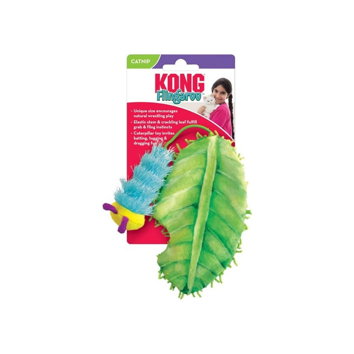 Flamingo Kong® Flingaroo Hračka pro kočky Housenka 24,5cm