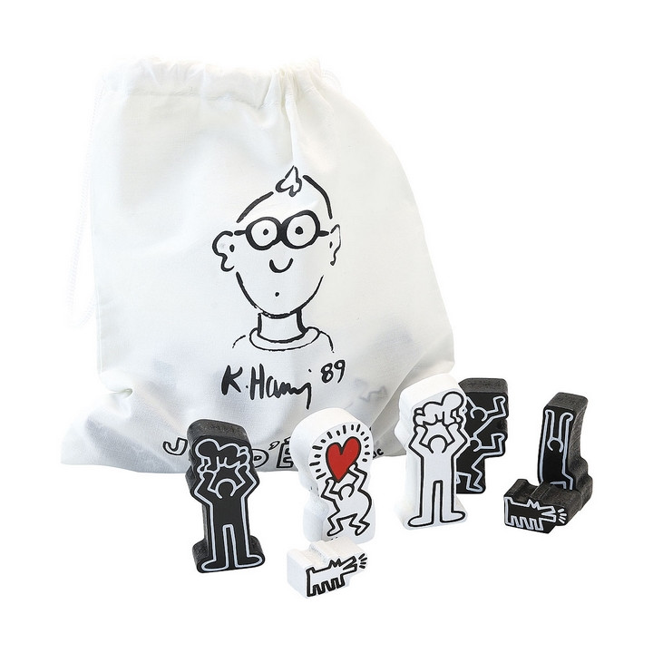 Vilac Moderní dřevěné šachy Keith Haring