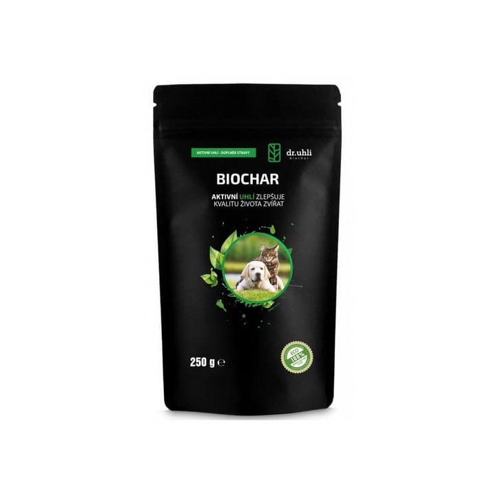 DR UHLI Biochar Aktivní uhlí pro zvířata Prášek 250g