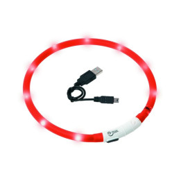 Karlie LED světelný obojek červený obvod 20-75cm