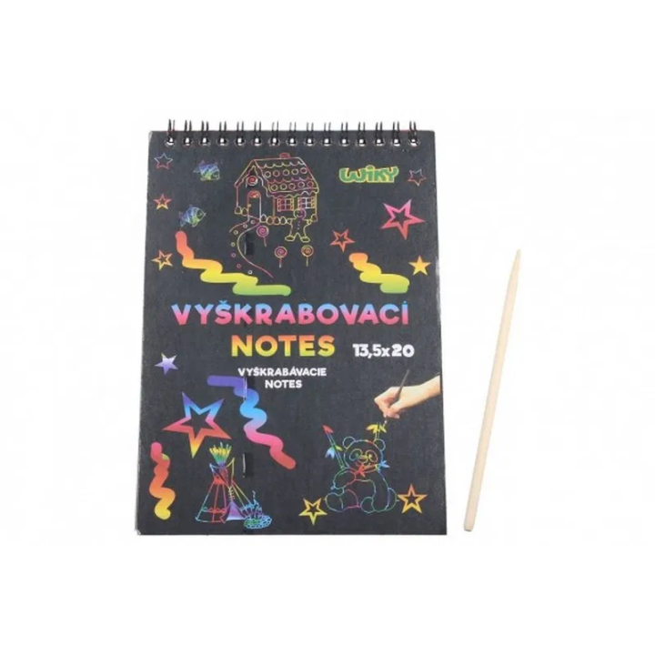 Škrabací notes duhový 12 listů