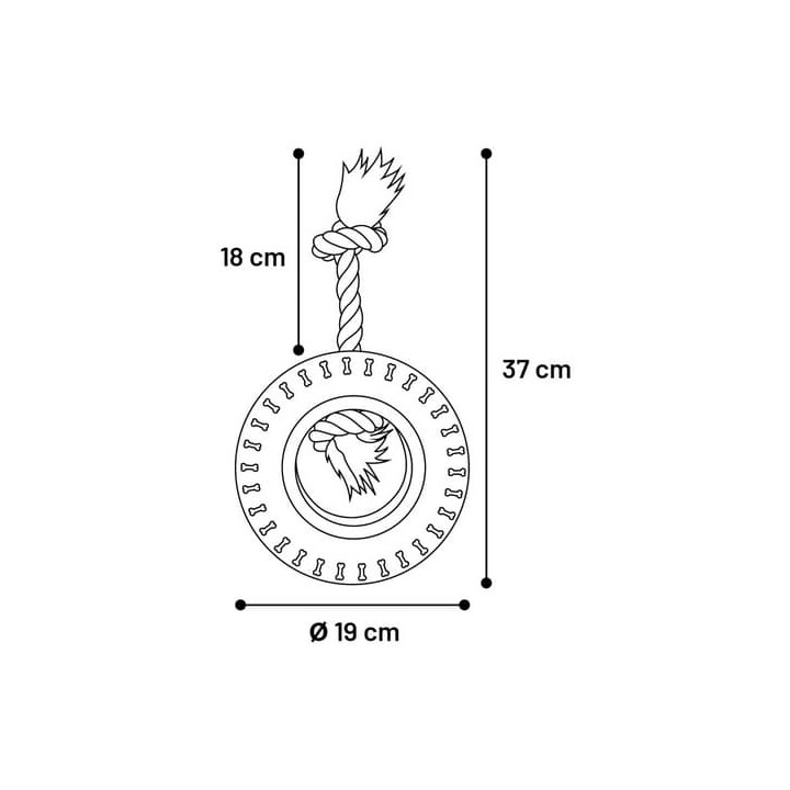 Flamingo Gladiator Hračka pro psy Pneumatika 35cm