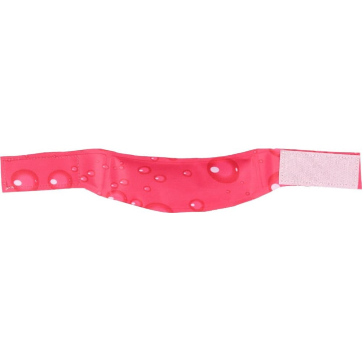 Flamingo Chladící obojek pro psy vzor kapky Fuchsia S 16-22cm