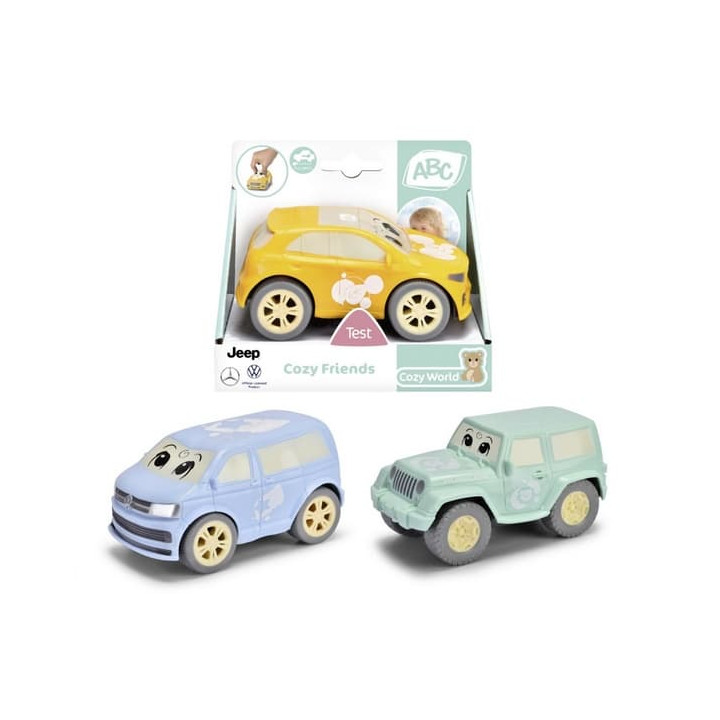 ABC Cozy Friends auto 11 cm, 3 druhy