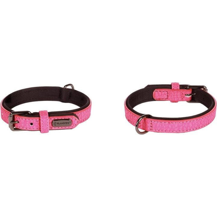 Flamingo Leza Obojek s neoprenovým polstrováním Růžová XS/S