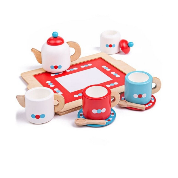 Bigjigs Toys Čajový servis s puntíky