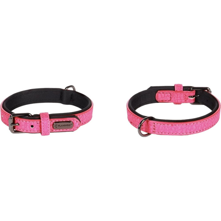Flamingo Leza Obojek s neoprenovým polstrováním Růžová XS