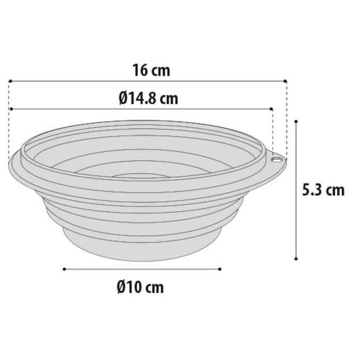 Flamingo Cestovní miska silikonová šedá 500ml