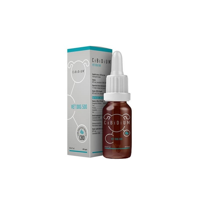 CiBiDiUM® VET DOG 500 kapky s obsahem CBD