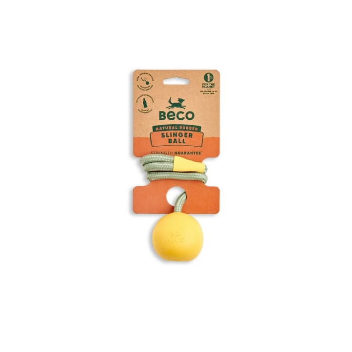 Beco Slinger Ball Hračka pro psy žlutá 46cm