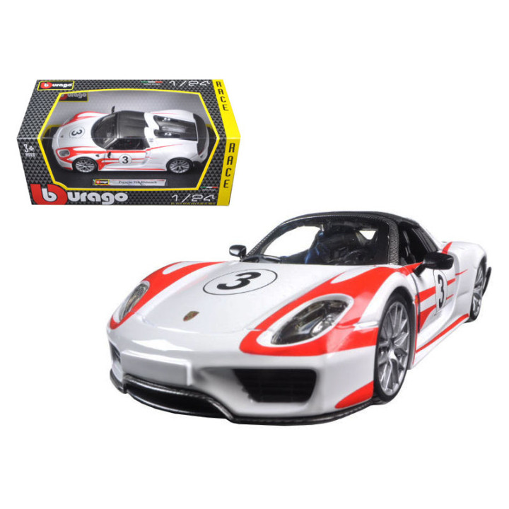 RACE PORSCHE 918 WEISSACH 1:24 bílé