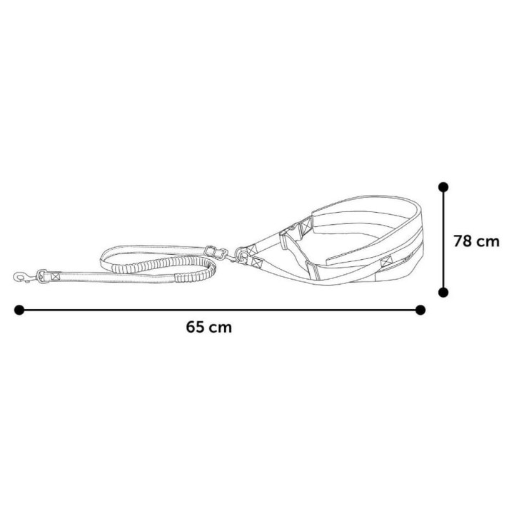 Flamingo Canicross popruh černý 140cm 53-123cm