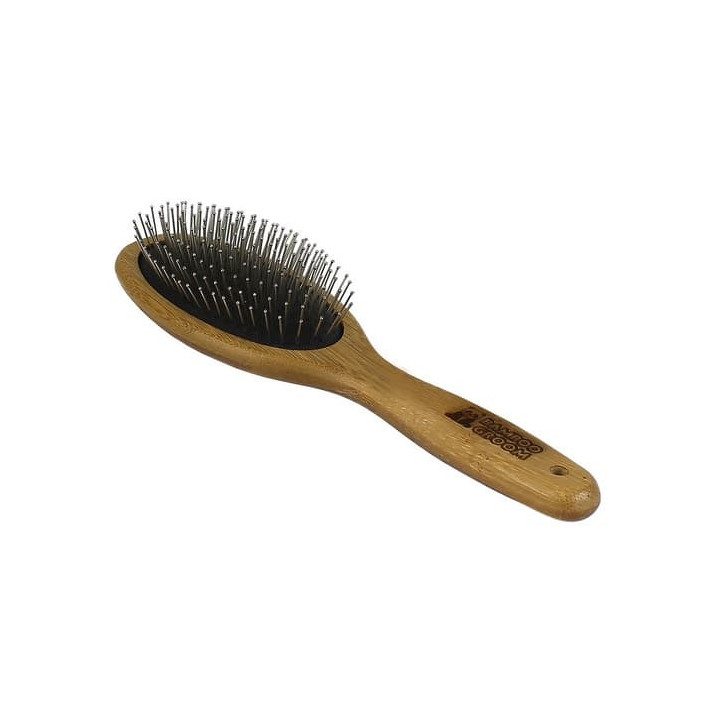 Bamboo Groom Velký kartáč s nerezovými hroty