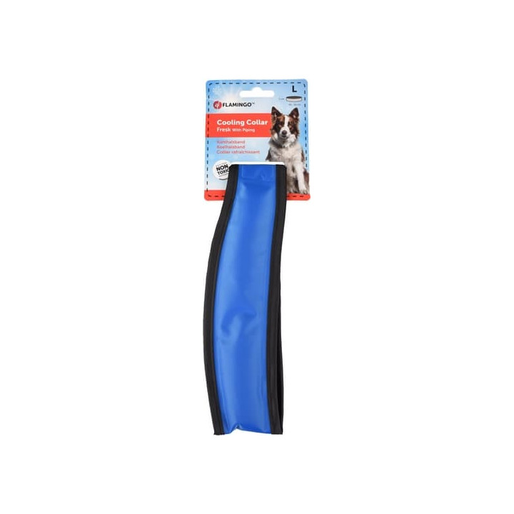 Flamingo Chladící obojek pro psy modro/černý L 49-56cm