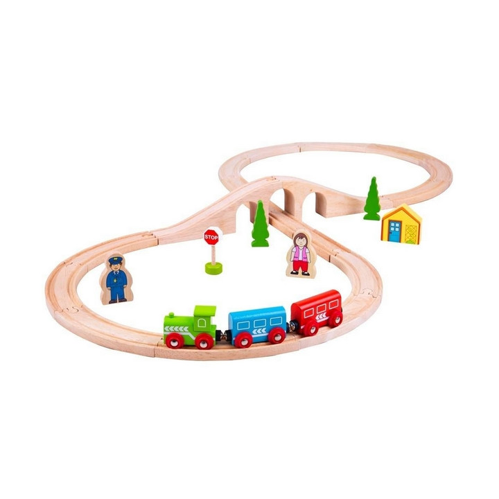 Bigjigs Rail Dřevěná vláčkodráha osmička