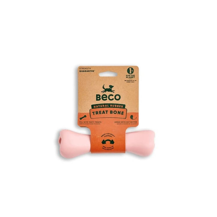 Beco Treat Bone Hračka pro psy růžová 17,5cm