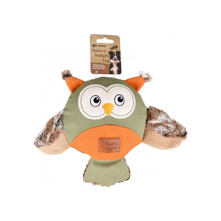 Flamingo Natura Delight Hračka pro psy Sova 24cm