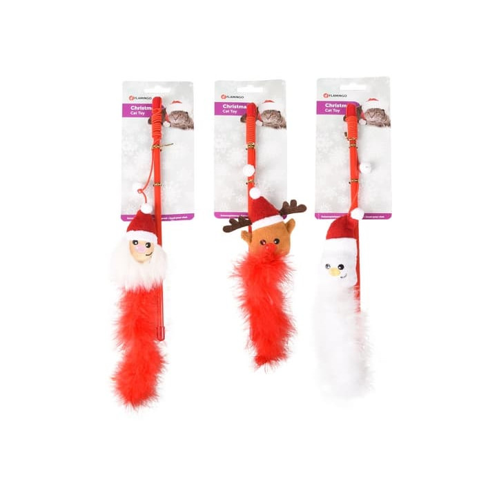 Flamingo Vánoční hračka pro kočky sněhulák/santa/sob
