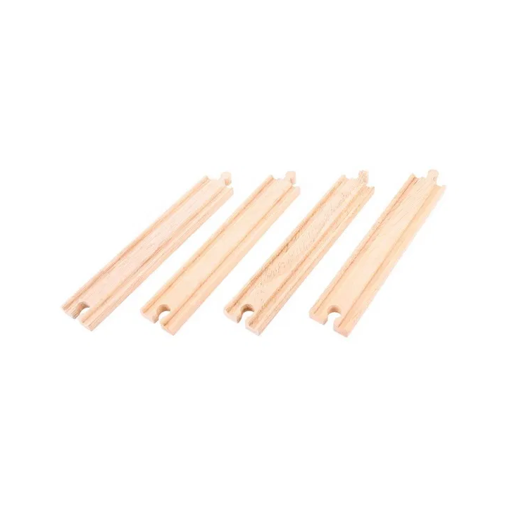 Bigjigs Rail Dlouhé rovné koleje 21 cm 4 ks