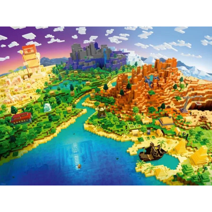 Ravensburger Minecraft: Svět Minecraftu 1500 dílků