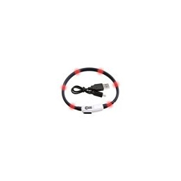 Flamingo LED světelný obojek pro kočky černý obvod 20-35cm
