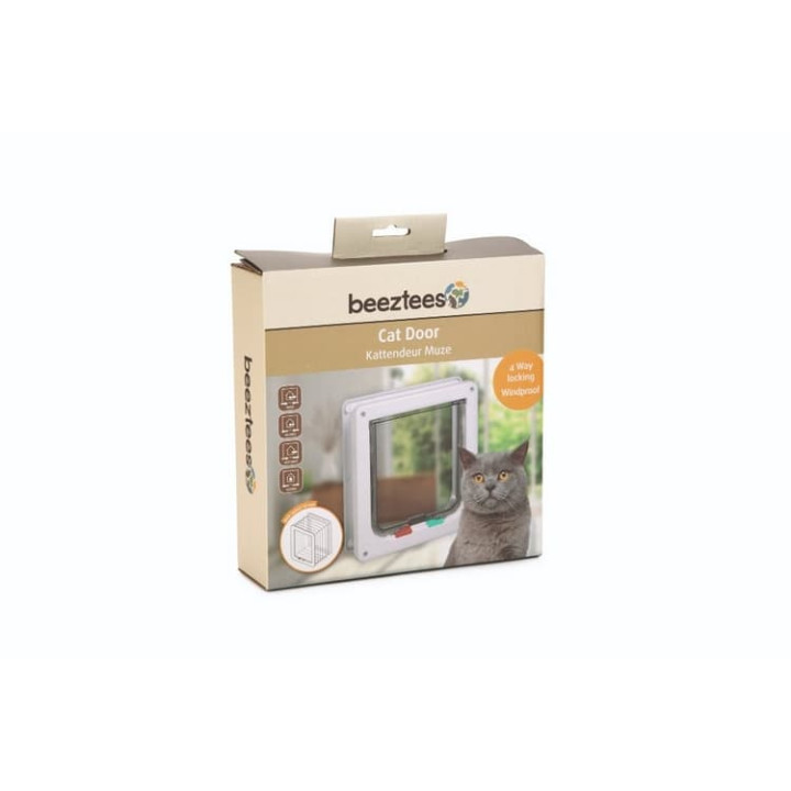 Beeztees Dvířka MUZE pro kočky bílá 19,2×20cm
