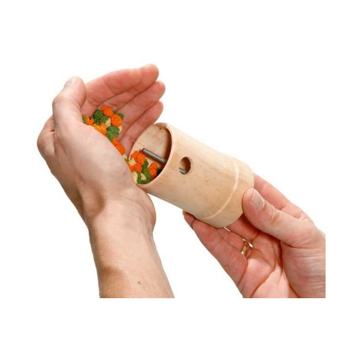 Karlie Dřevěný váleček na pamlsky pro hlodavce, 11x6cm