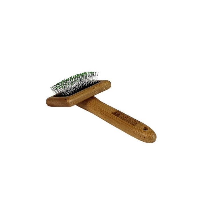 Bamboo Groom Malý jemný kartáč s nerezovými hroty, Finišák