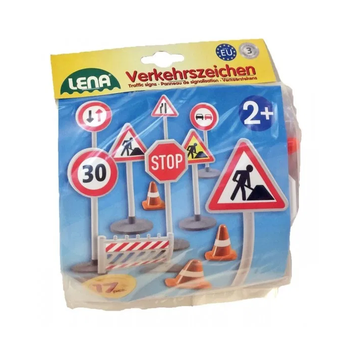 Dopravní značky plast 16cm 17ks