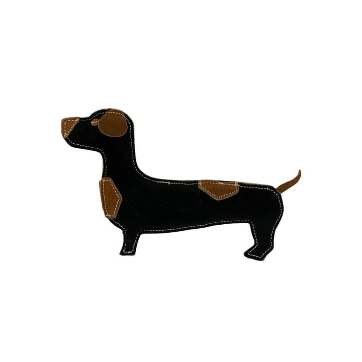 PafDog Jezevčík Tony Hračka pro psy z kůže a juty 26cm