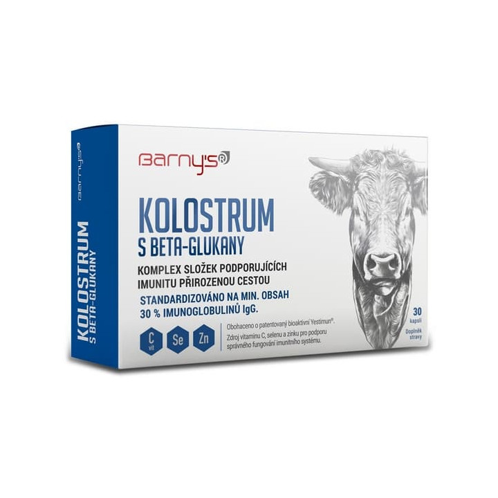 Barny's Kolostrum s beta-glukany 30 kapslí
