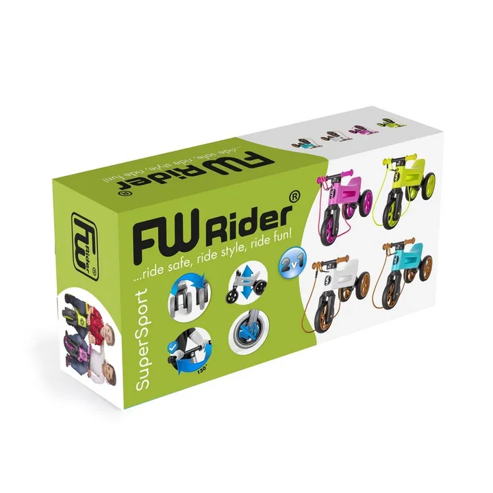 Odrážedlo FUNNY WHEELS Rider SuperSport zelené 2v1 v krabici