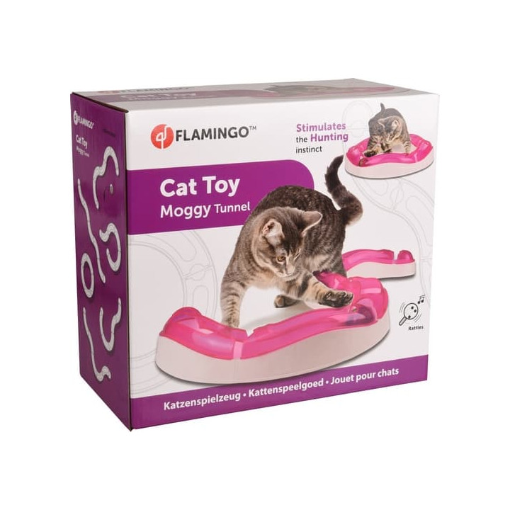 Flamingo Moggy Interaktivní hračka pro kočky Růžová/bílá