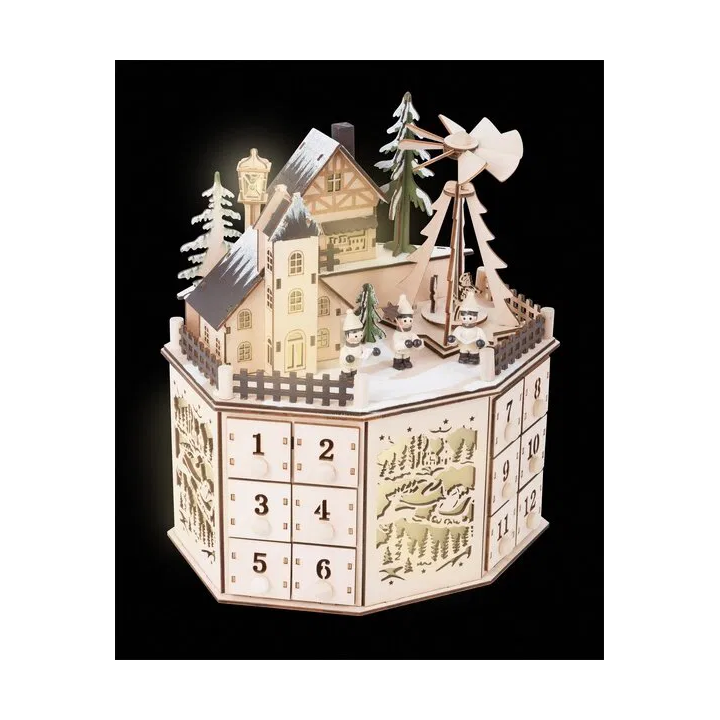 Adventní kalendář Small Foot s vánoční pyramidou
