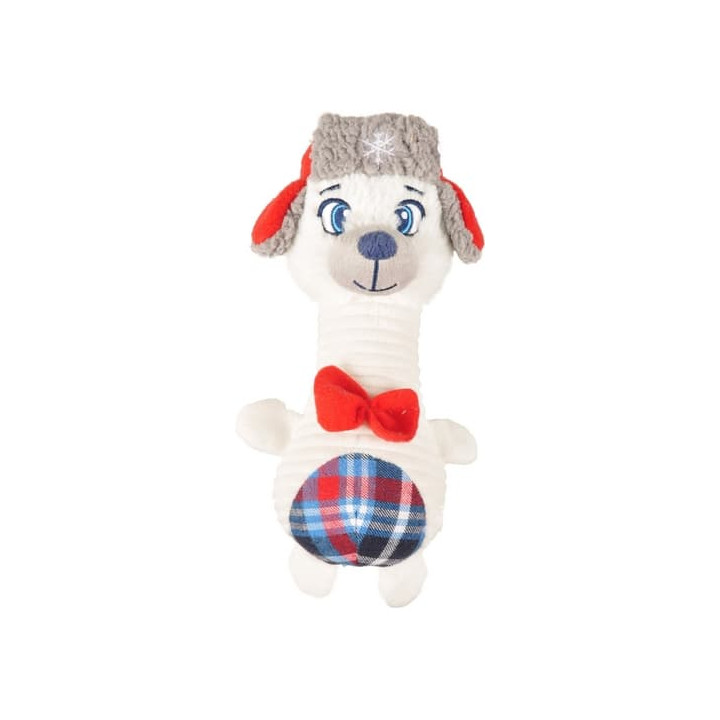 Flamingo Vánoční polární medvěd plyšový pro psy 27cm