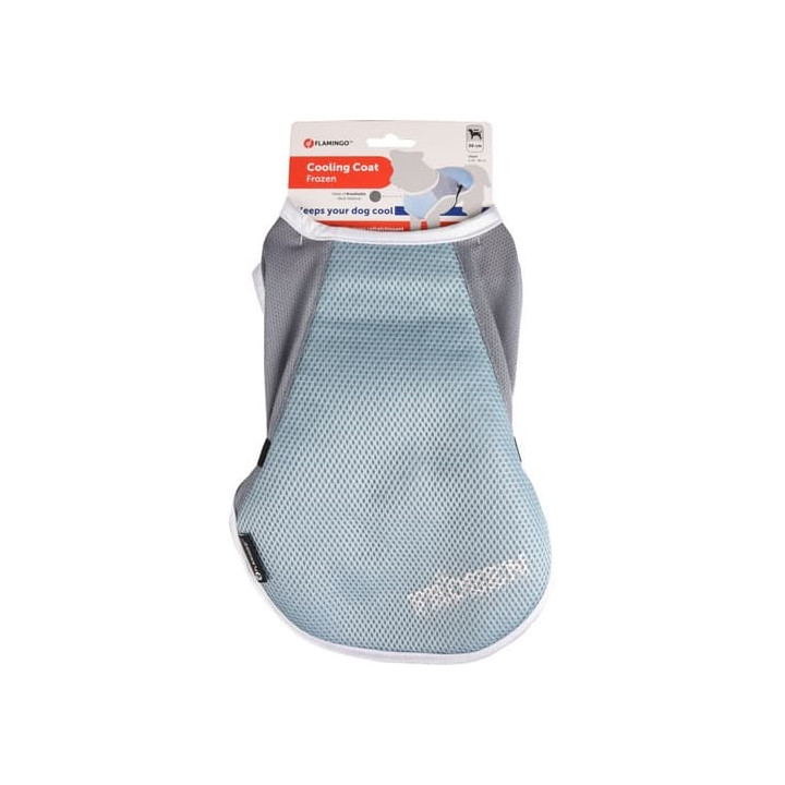 Flamingo Chladící vesta pro psy modro/šedá S 30cm