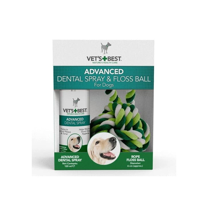 VET´S BEST Dentální sprej a lano pro psy