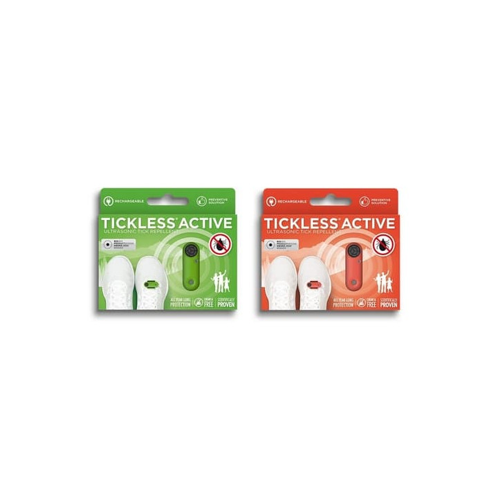 TICKLESS® ACTIVE Dobíjecí ultrazvukový odpuzovač klíšťat a blech pro lidi Corall