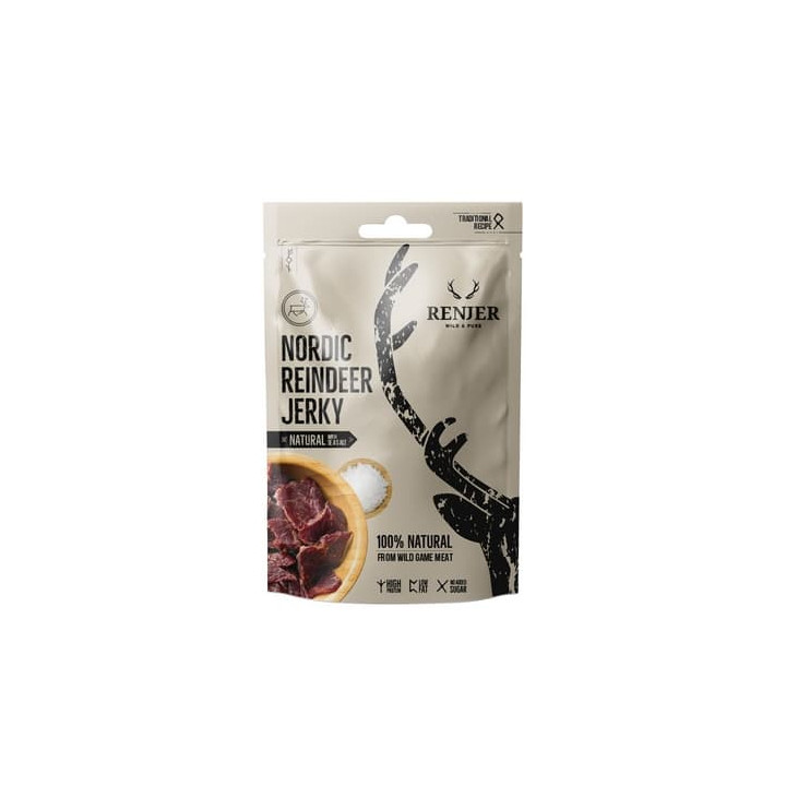 RENJER Traditional Nordic Reindeer (Sobi?) Jerky Sea Salt 25g