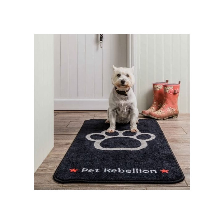 PET REBELLION Běhoun XL Black 57x110cm
